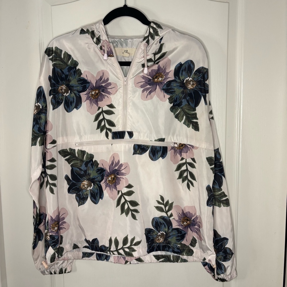 Thread & Supply Floral Bomber Jacket - White, Purple, Green
